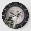 Recherche de loup et lune horloges Nuit