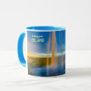 Recherche de montagne de cascade tasses Coucher de soleil