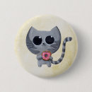 Recherche de chat gris badges Kawaii