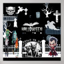 Recherche de nuit de halloween posters Effrayant