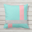 Recherche de corail turquoise coussins Géométrique