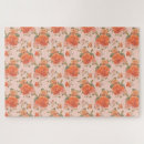 Recherche de motif floral puzzles Orange