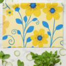 Recherche de jaune beurre cuisine linges Motif floral