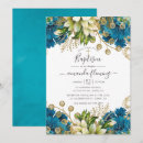 Recherche de turquoise baptême invitations Vintage