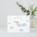 Recherche de cigogne de bébé cartes postales Nuages