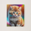 Recherche de chat doux puzzles Chaton