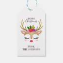 Recherche de cute reindeer étiquettes cadeau Renne