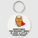 Recherche de nuggets porteclés Poulet de dessin animé