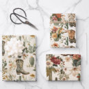 Recherche de bottes de cowboy papier cadeau Fleurs
