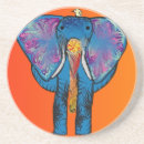 Recherche de éléphant dessous de verres Coloré