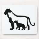 Recherche de lion noir tapis souris Noir et blanc