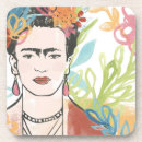 Recherche de portrait dessous de verres Frida kahlo