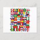Recherche de drapeau international cartes postales Monde