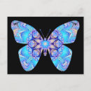Recherche de papillon bleu turquoise cartes postales Violet