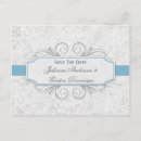 Recherche de damassé bleu clair invitations Vintage