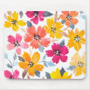 Recherche de fleurs colorées tapis souris Aquarelle