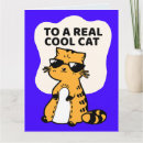 Recherche de cool cat vœux cartes Funny cat birthday