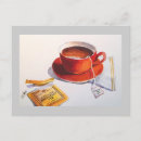 Recherche de petit déjeuner cartes postales Rouge