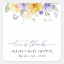 Recherche de fleurs sauvages jaunes autocollants Baby shower fille