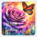 Recherche de papillon monarque orange autocollants Fleur