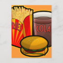 Recherche de hamburgers cartes postales Frites