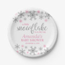 Recherche de flocon de neige assiettes Baby shower d'hiver