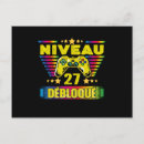Recherche de gamer cartes postales Niveau