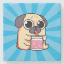 Recherche de carlins mignons dessous de verres Dog