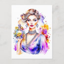 Recherche de bouteille de parfum cartes postales Femme