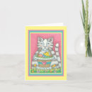 Recherche de blanche de chat vœux cartes Printemps