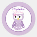 Recherche de hibou pourpre autocollants Chouettes