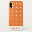 Recherche de pois orange et blanc iphone coques Mignon