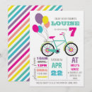 Recherche de vélo anniversaire invitations Aquarelle
