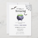 Recherche de petite sorcière mignonne invitations Moderne
