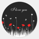 Recherche de red poppies autocollants Floral
