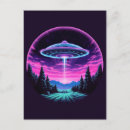 Recherche de vaisseau spatial cartes postales Ufo