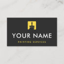 Recherche de peinture jaune cartes visite Services de peinture
