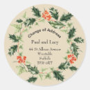 Recherche de houx de noël autocollants Rouge