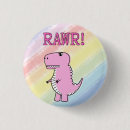Recherche de t rex mignon badges Dinosaure de dessin animé