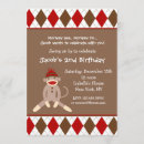 Recherche de singe de chaussette invitations Brun