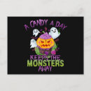 Recherche de monstre cartes postales Bonbon