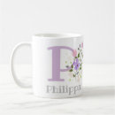 Recherche de lettre p tasses Monogramme