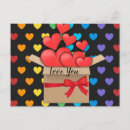 Recherche de coeur coloré cartes postales Amour
