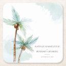Recherche de palm tree dessous de verres Aquarelle