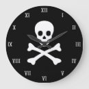 Recherche de crâne noir et blanc horloges Os croisés