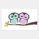 Recherche de hiboux rectangles autocollants Oiseaux
