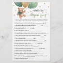 Recherche de baby shower quiz Ours en peluche