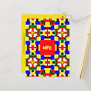 Recherche de rouge jaune cartes postales Géométrique