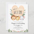 Recherche de safari 1ans anniversaire invitations Verdure