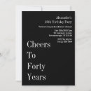 Recherche de années 40 invitations Fête d'anniversaire 40 ans